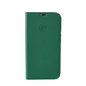 MiKE GALELi, Mike Galeli - iPhone 14 Echtleder Book Case Tasche Flip Cover Hand Made (MARCIP14-M12) - Grün, 