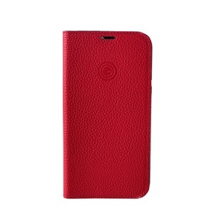 MiKE GALELi, Mike Galeli - iPhone 14 Plus Echtleder Book Case Tasche Flip Cover Hand Made (MARCIP14MAX-M04) - Rot, 