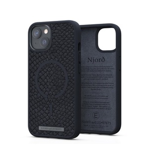 Njord by Elements, Njord by Elements - iPhone 13 MagSafe Lachsleder Hülle (SL14140) - Schwarz, 