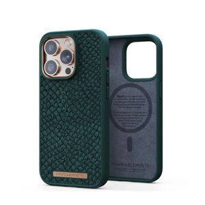 Njord by Elements, Njord by Elements - iPhone 14 Pro MagSafe Lachsleder Hülle (NA43SL02) - Grün, 