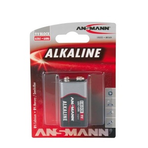 Ansmann, Alkaline 9V Block Batterie - 1 Stück, Ansmann Alkaline Batterie 9-V-Block, 1er-Pack