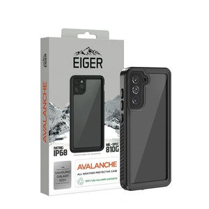 EIGER, Eiger - Samsung Galaxy S22+ Plus 5G Avalanche Case Wasserfeste Outdoor Schutz Hülle IP68 (EGCA00355) - Schwarz, Eiger Samsung Galaxy S22+ Outdoor-Cover Avalanche Schwarz (EGCA00355)