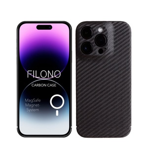 FILONO, Filono - iPhone 14 Pro MagSafe Echtcarboncover Schutzhülle Ultrathin (10.85.0110) - Schwarz, 