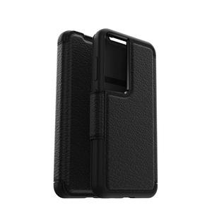 OTTERBOX, Otterbox - Samsung Galaxy S23 5G Echtleder Book Cover Tasche Strada Series (77-91183) - Schwarz, Otterbox Book Cover Strada Black Galaxy S23