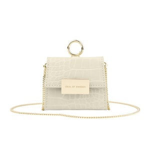 iDeal of Sweden, iDeal of Sweden - Apple AirPods / AirPods Pro Necklace Vegane Mini Leder Tasche Schutzhülle Grace mit Panzerkette (IDGAPBSS21-275) - Cream Beige Coco, 
