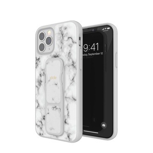 Clckr, Clckr - iPhone 12 / iPhone 12 Pro Antibakterielle Hardcase Leder Hülle Gripcase Marble (41858) - Weiss, 