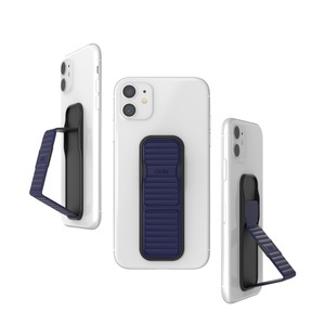 Clckr, Clckr - Universal Antibakterielle Finger Griff Halterung mit Aufsteller für Smartphones / Tablets (44229) - Pebbled Lines (Schwarz), 