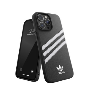 adidas Originals, adidas Originals - iPhone 14 Pro Max Moulded Case Leder Hülle (50188) - Schwarz / Weiss, 