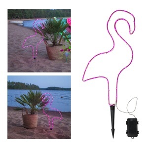 StarTrading, StarTrading - (61x31cm) Flamingo LED Deko Licht Neon Gartenbeleuchtung IP44 (Batteriebetrieben) - Pink, 