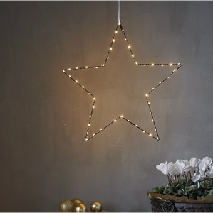 StarTrading, StarTrading - (Ø45cm) Weihnachts LED Deko Licht Stern Hängelampe - Warmweiss, Parforce Traditional Hunting Dekolicht »Trading Fensterhänger Mira«
