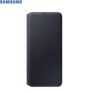 Samsung, Samsung - Galaxy A90 5G Leder Wallet Cover Tasche (EF-WA908PBEGWW) - Schwarz, 
