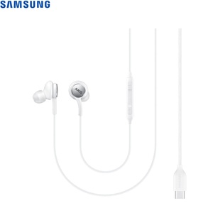 Samsung, Samsung Stereo Kopfhörer in ear USB C weiss schwarz, Samsung (by AKG) - In-Ear Kopfhörer Headset + USB C Anschluss (EO-IC100BWEGEU) - Weiss