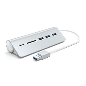 Acer,Apple,Asus,LG,Microsoft,Samsung,Sonstige,Sony, Satechi - Aluminium 3-fach USB 3.0 Hub & SD/Micro-SD Steckplatz (ST-3HCRS) - Silber, Satechi St-3Hcrs - USB Hub und Kartenleser (Silber)