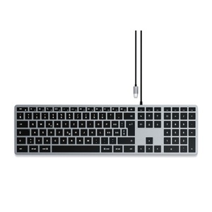Satechi, Satechi - Slim W3 USB C Aluminium Tastatur Keyboard Schweizer Layout + Nummernblock (ST-UCSW3M-CH) - Space Grau, Satechi Slim W3 Kabelgebunden Tastatur Schweiz, QWERTZ Anthrazit Multimediatasten, mit numerischer Tastatur, Beleuchtet