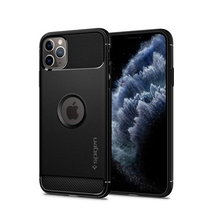 Apple, Spigen - iPhone 11 Pro Rugged Armor Hybrid Case Hülle (077CS27231) - Schwarz (Matt), 