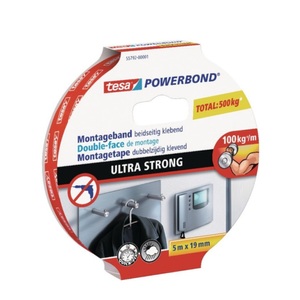 Tesa, tesa 55792-01 55792-01 Montageband tesa® POWERBOND (L x B) 5 m x 19 mm 5 m, Tesa Montage Powerbond, 19mm x 5m, 55792-00001