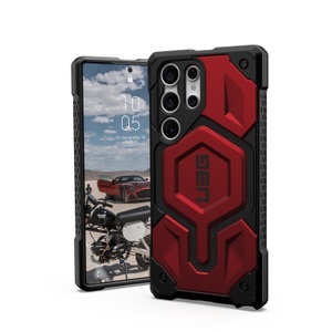 UAG URBAN ARMOR GEAR, UAG Urban Armor Gear - Samsung Galaxy S23 Ultra 5G Schutzhülle Monarch Pro MagSafe-Modul (214140119494) - Crimson, 