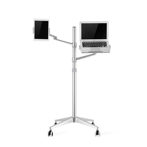 Acer,Amazon,Apple,Asus,Blackberry,CAT,Fitbit,Fossil,Garmin,Google,GoPro,HTC,Huawei,Lenovo,LG,Microsoft,Motorola,Nokia,OnePlus,Oppo,Polar,Samsung,Sony,Suunto,Tolino,TomTom,Wiko,Xiaomi, Upergo - 360° Dual Schwenkbare Alu Stativ Halterung Bodenständer für Laptop und Smartphone / Tablet (4