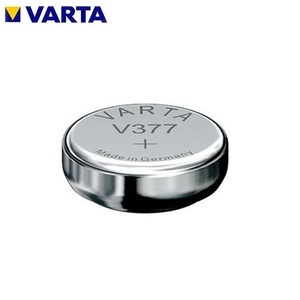 Varta, Silberoxid Knopfzelle V377 / SR66, 1,55 Volt - 1 Stück, VARTA Silberoxid-Knopfzelle V377/SR66, 1,55 V, 21 mAh