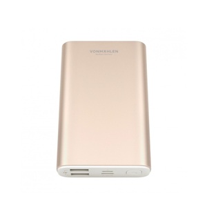 VONMÄHLEN, Vonmählen - (12W) Evergreen 10000mAh 3 x USB / Micro USB / USB C / Power Bank Ladegerät Power Delivery 3.0 Quick Charge (EVG00003) - Roségold, 