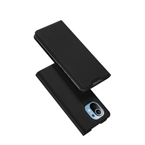 xiaomi, Dux Ducis - Xiaomi Mi 11 Flip Wallet Cover Leder Tasche - Schwarz, DuxDucis - Xiaomi Mi 11 Dux Ducis Flip Folio Case, Schwarz