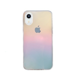 Sonstige Marke, iPhone Xr Hybrid Hülle TPU Bumper + Laser Hologramm Design - Transparent (Matt), 