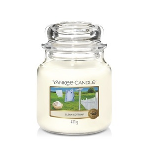 Yankee Candle, Yankee Candle Frische Baumwolle M (Medium) - 411g, YANKEE CANDLE Clean Cotton Duftkerze