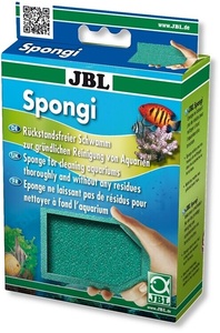 JBL, 6138000 - JBL Spongi Reinigungsschwamm für Aquarien und Terrarien, JBL Scheibenreiniger Spongi Reinigungsschwamm, 11.5 x 9 cm, grün