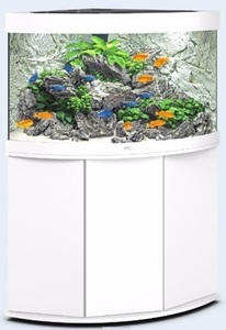 JUWEL AQUARIUM, Juwel Trigon 190 Eck-Aquarium-Set 190l weiss mit Unters, 