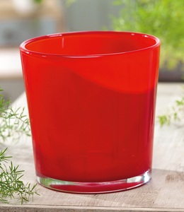 undefined, Glas-Übertopf ø 19 cm 'rot', Glas-Übertopf ø 19 cm 'rot'