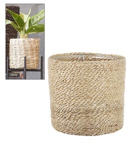 undefined, Kokos-Übertopf 'creme' ø20 cm mit Folieneinsatz, Edelmann Übertopf Atlantic Creme | 20 cm