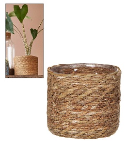 undefined, Kokos-Übertopf 'natur' ø14 cm mit Folieneinsatz, Kokos-Übertopf 'natur' ø 14,5 cm mit Folieneinsatz