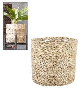 undefined, Kokos-Übertopf 'creme' ø14 cm mit Folieneinsatz, Edelmann Übertopf Atlantic Creme | 14 cm