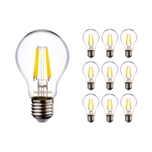 Mehrfachpackung 10x Noxion Lucent klassisch LED Fadenlampe A60 E27 7W 822-827 Klar | Dim to warm - Ersatz für 60W
