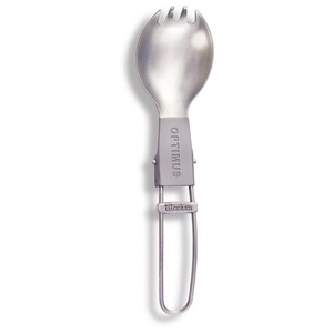 Optimus, Optimus - Titanium faltbarer Spork grau/weiß