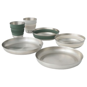 Sea to Summit, Sea to Summit - Detour Stainless Steel Collapsible Dinnerware Set - Geschirr-Set Gr 2 Person - 6 Pieces