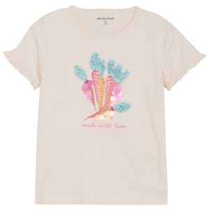 Minymo, Minymo - Kid's T-Shirt S/S Little Frills - T-Shirt Gr 98 beige