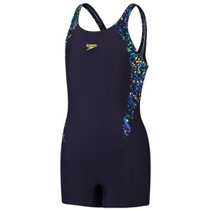 SPEEDO, Speedo - Kid's Printed Panel Legsuit - Badeanzug Gr 128 blau, 