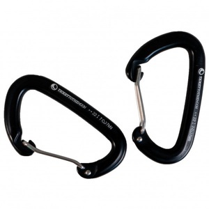 Ticket To The Moon, Ticket to the Moon - Pair of Aluminium AL-7075 High Strength carabiners - Hängemattenaufhängung schwarz