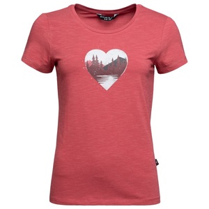 Chillaz, Chillaz - Women's Gandia Mountain Heart T-Shirt - T-Shirt Gr 40 rot