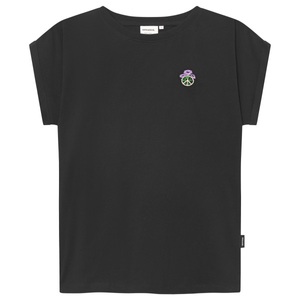 Dedicated, DEDICATED - Women's T-Shirt Visby Peace Bloom - T-Shirt Gr XS schwarz
