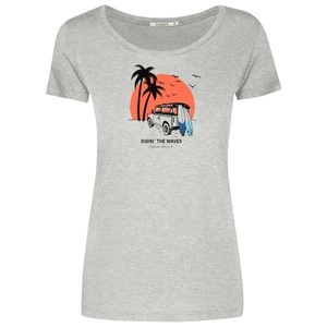 GreenBomb, GreenBomb - Women's Nature Beach Trip Loves T-Shirt - T-Shirt Gr L grau