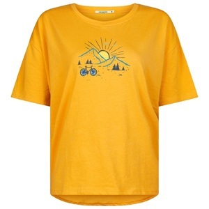 GreenBomb, GreenBomb - Women's Nature Sunset Ride Feel T-Shirt - T-Shirt Gr S orange