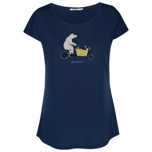 GreenBomb, GreenBomb - Women's Bike Cargo Raccoon Cool T-Shirt - T-Shirt Gr XXL blau, 