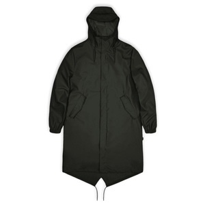 RAINS, Rains - Fishtail Parka W3 - Regenjacke Gr L schwarz, Rains - Fishtail Parka W3 - Regenjacke Gr L schwarz