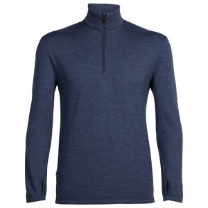 Icebreaker, Icebreaker - Original LS Half Zip - Merinopullover Gr S schwarz