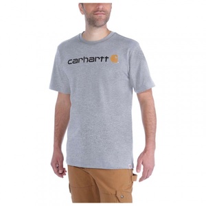 Carhartt, Carhartt - Core Logo S/S - T-Shirt Gr M grau