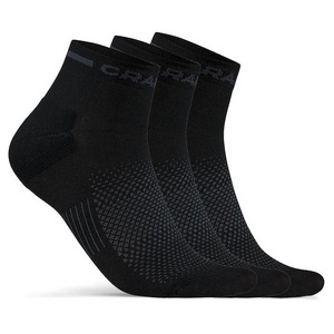 Craft, Craft - Core Dry Mid Sock 3-Pack - Velosocken Gr 43-45 schwarz, 