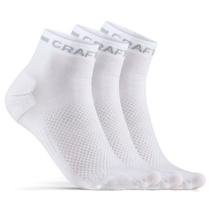 Craft, Craft - Core Dry Mid Sock 3-Pack - Velosocken Gr 37-39 weiß/grau, 