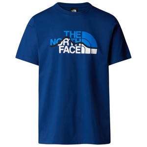 THE NORTH FACE, The North Face - S/S Mountain Line Tee - T-Shirt Gr M blau